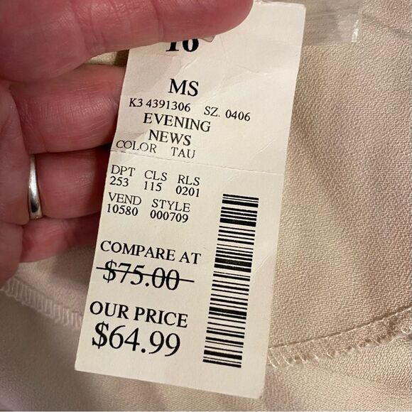 Amanda Lane NWT Tuxedo Jacket Button Down Front Blk Crocheted Detail Size 16 - Picture 7 of 7